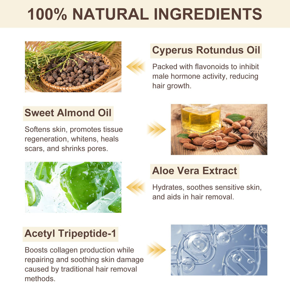 Uruses Cyperus Rotundus Oil applied on leg for hair management and hydration.