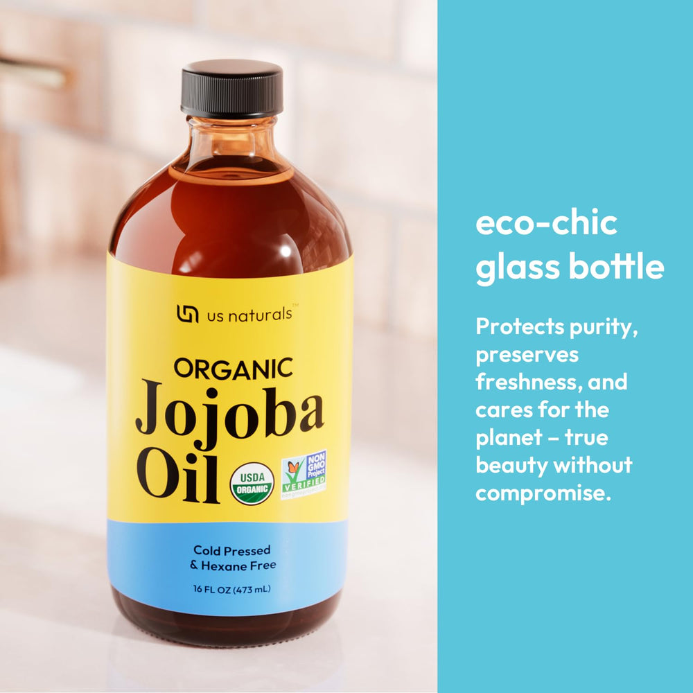 Us Naturals Aceite de jojoba hidrata piel y aporta brillo suave al cabello