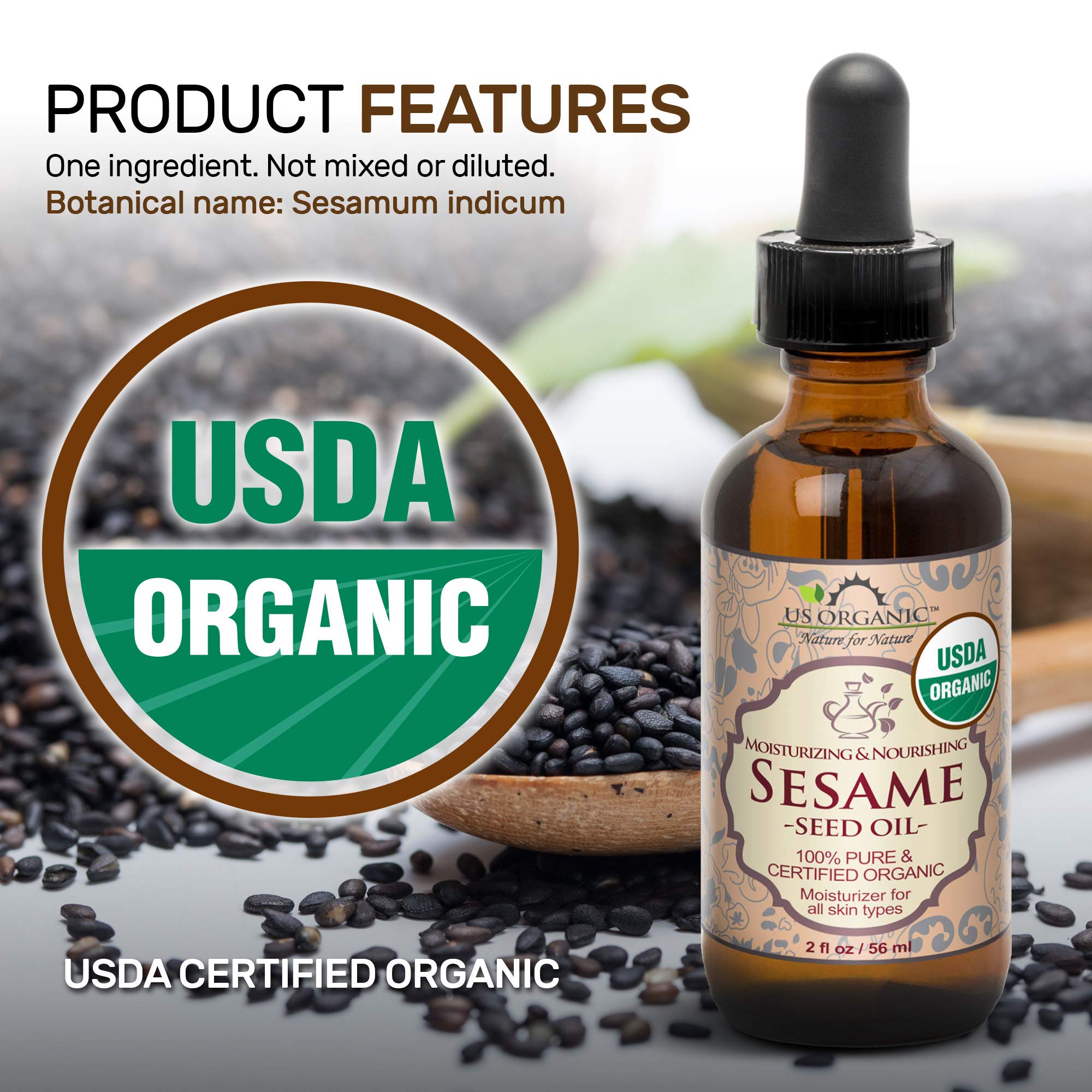 US Organic Aceite de sésamo como base de aromaterapia, uso en difusor suave.