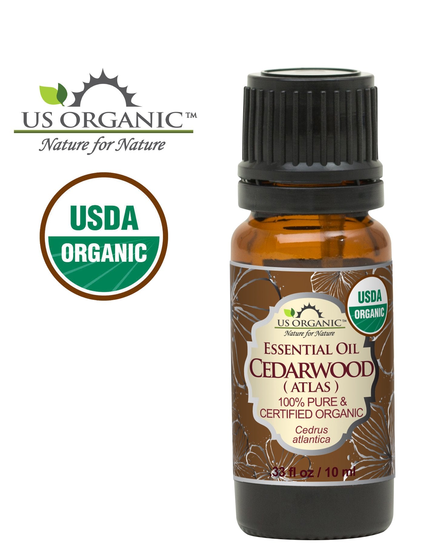 US Organic Cedroatlas: aroma amaderado en difusor para crear un entorno tranquilo.