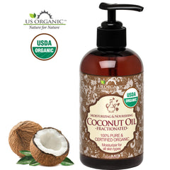 US Organic Aceite MCT fraccionado: hidratación duradera sin sensación grasosa.