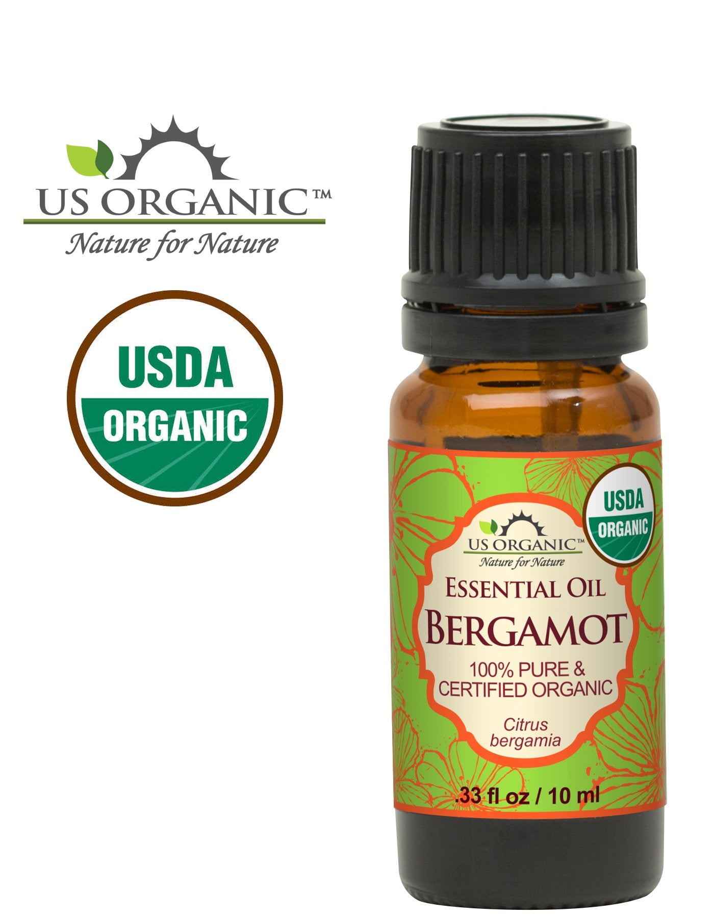 US Organic Bergamot: cuentagotas para aplicación precisa de aceite esencial