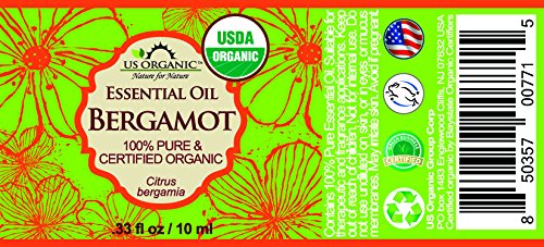 US Organic Bergamot: aceite esencial prensado en frío con aroma cítrico
