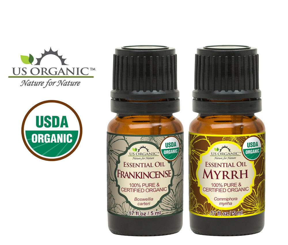 US Organic Cuidado Piel Incienso Mirra, aplicación tópica con aceite portador