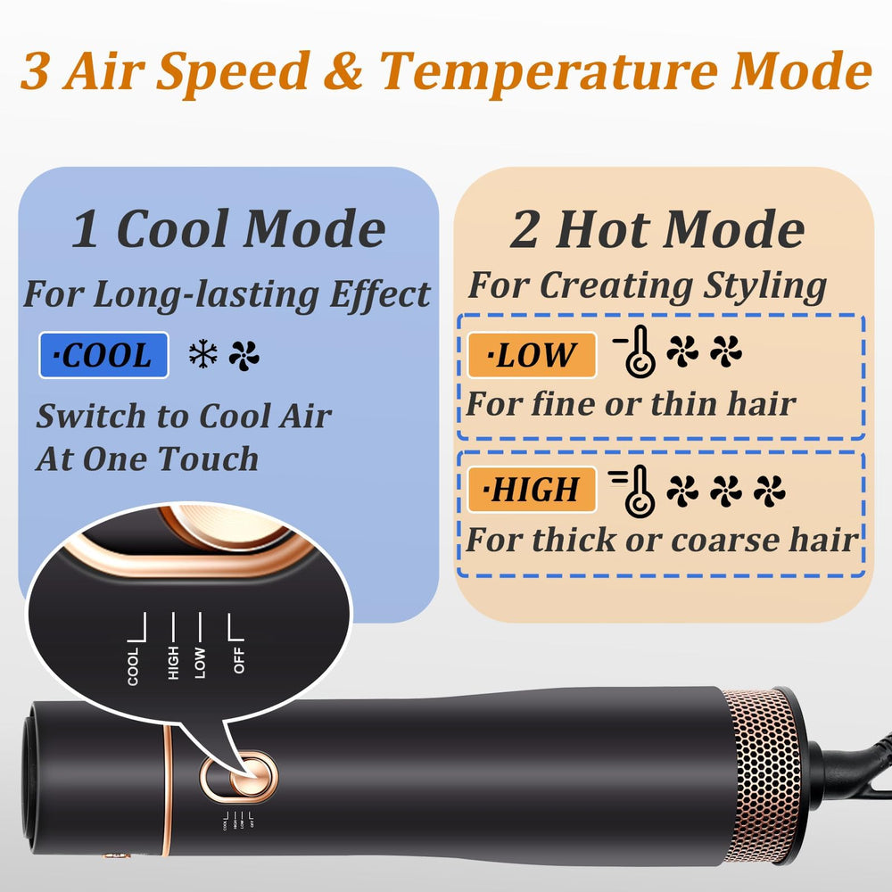 USbelff controles simples de temperatura y velocidad para cabello diverso