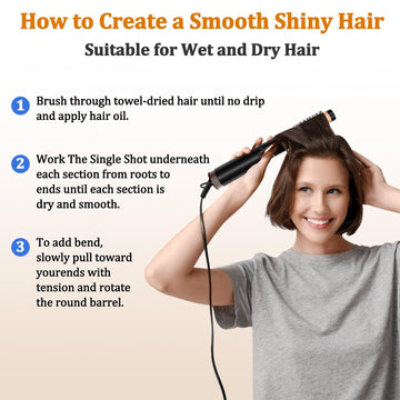 usbelff cepillo secador para cabello medio con volumen duradero