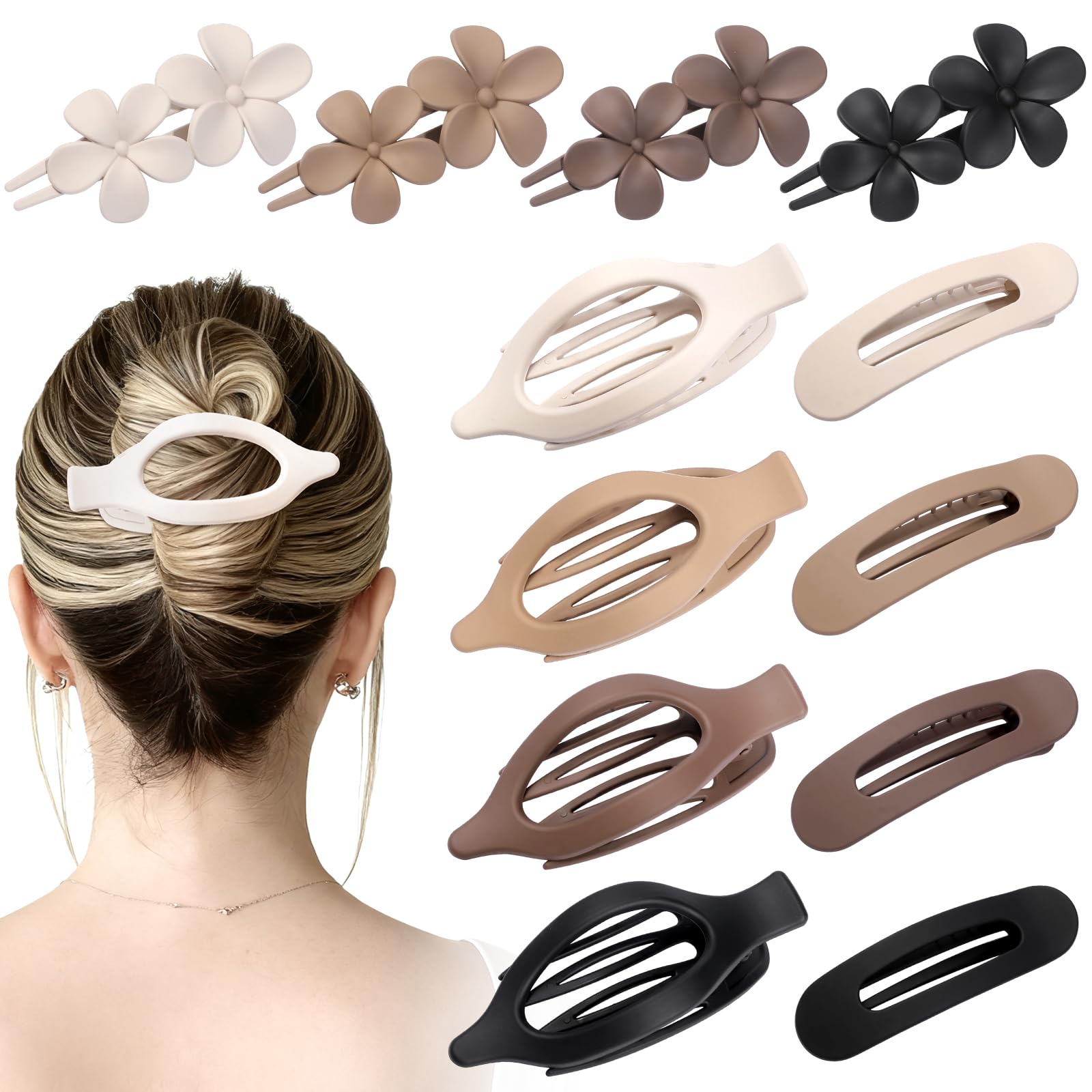 USDNICE accesorio de cabello clip plano mate para uso diario