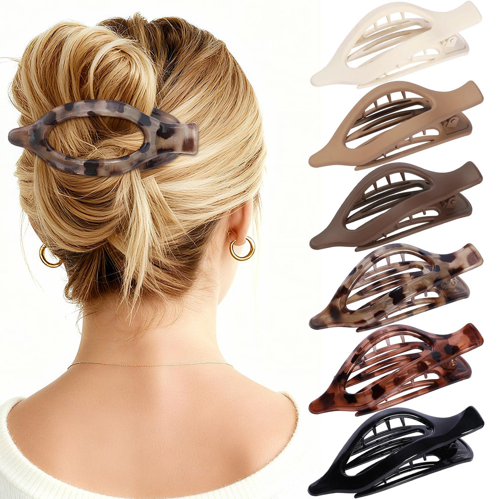 Pinza USDNICE negra brillante, agarre firme para todo tipo de cabello.