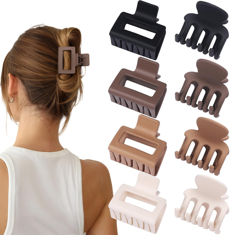 USDNICE pinzas cabello fino clips pequeños rectangulares mate para peinados diarios