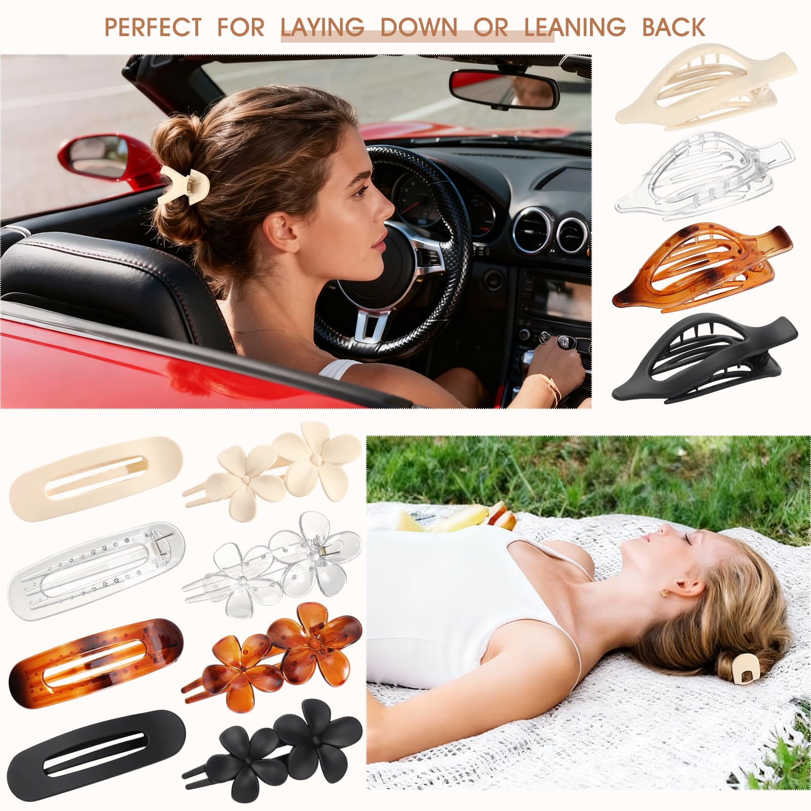 USDNICE clips planos mate, regalo práctico para amigas y familiares.