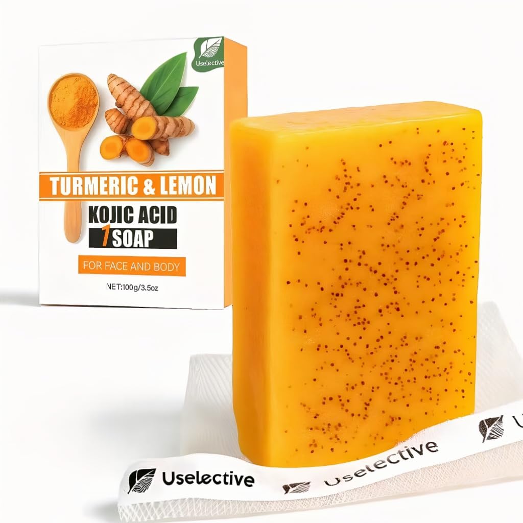 Jabón Uselective con curcuma y limón para tono uniforme