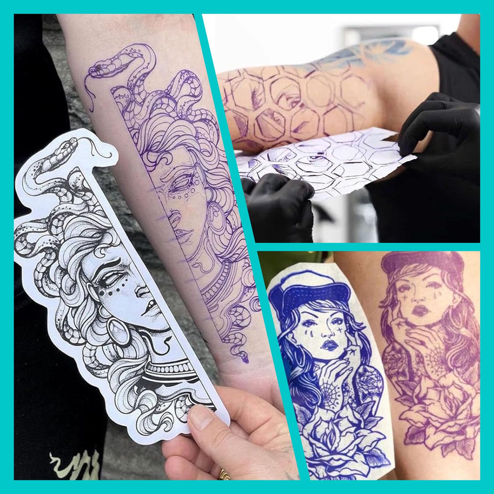 Usiriy Tattoo Transfer Gel usos versátiles para distintas zonas del cuerpo.