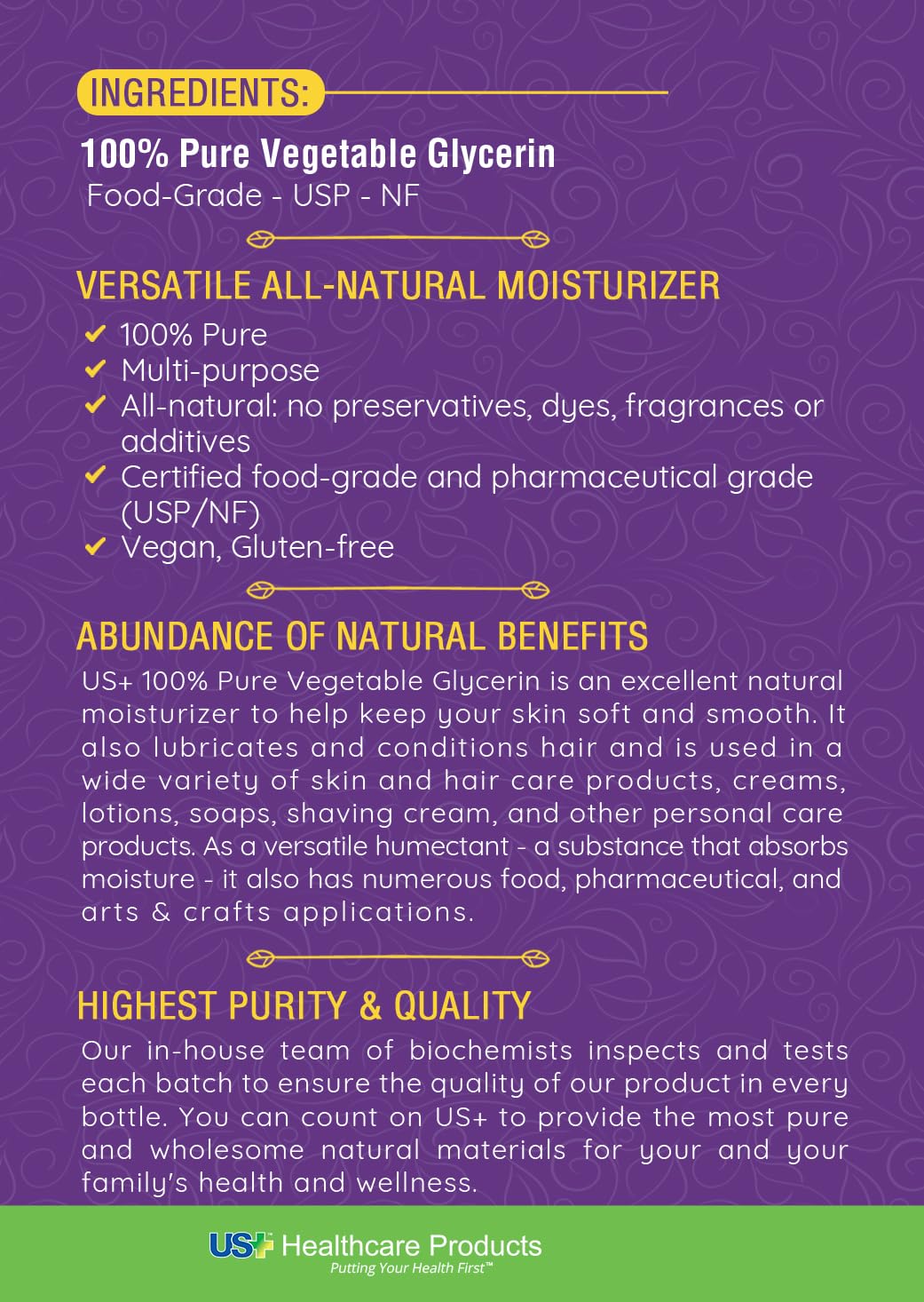US+ glycérine végétale — savon maison: formulation neutre et sûre.