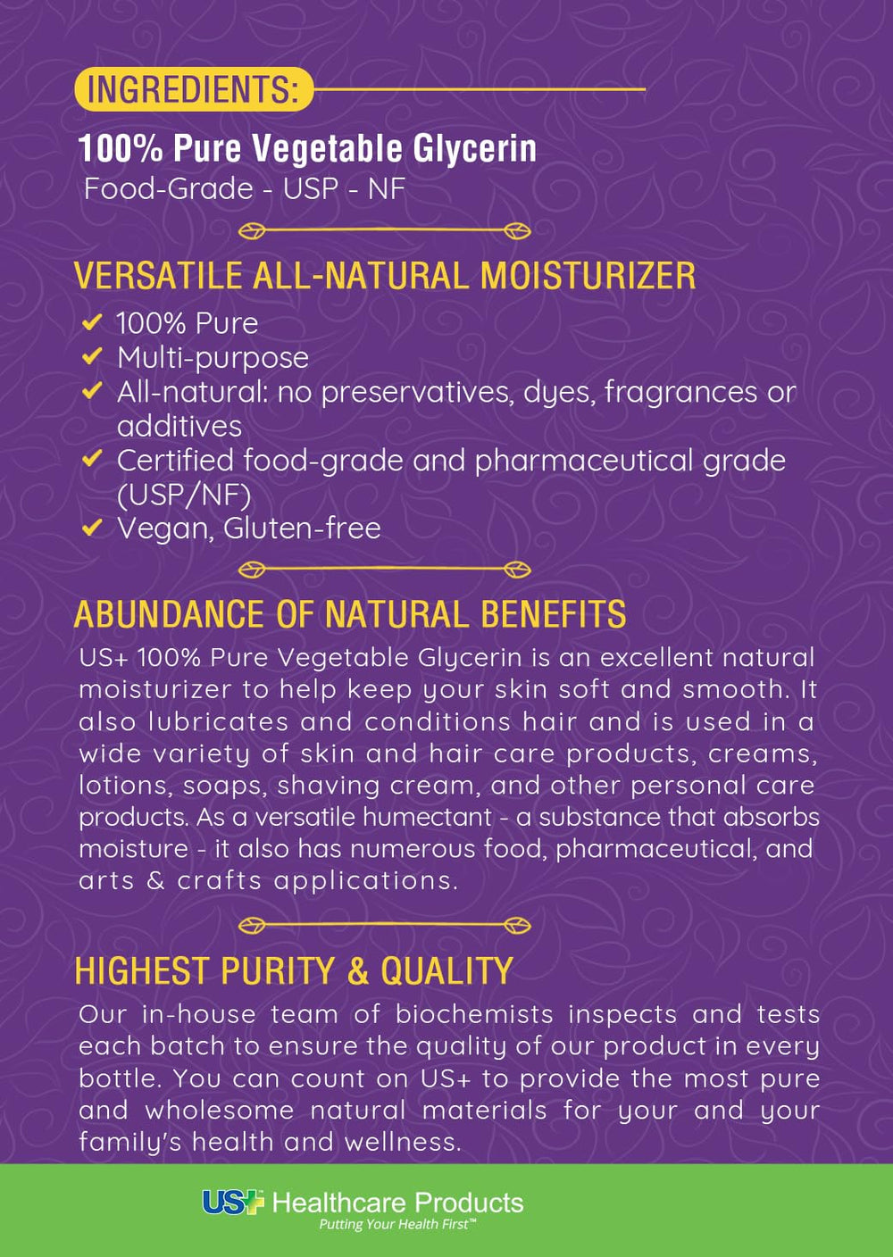 US+ glycérine végétale — savon maison: formulation neutre et sûre.