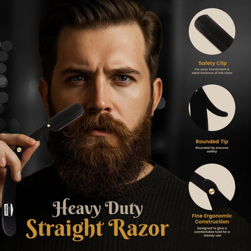 Mango negro de la navaja Utopia Care para agarre cómodo.