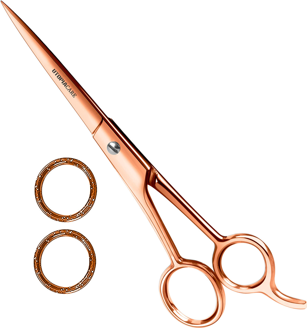 Tijeras Utopia Care de 6.5 pulgadas con acabado rosado para cortes precisos