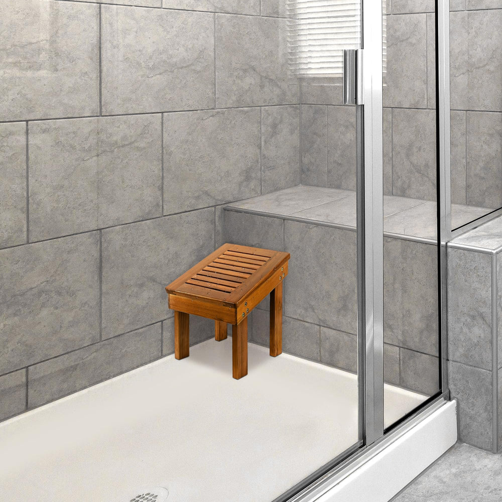 Utoplike usos multiples teca banqueta, útil en baño y tareas