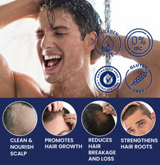 Champú Uttse Biotín para cabello denso y volumen natural.