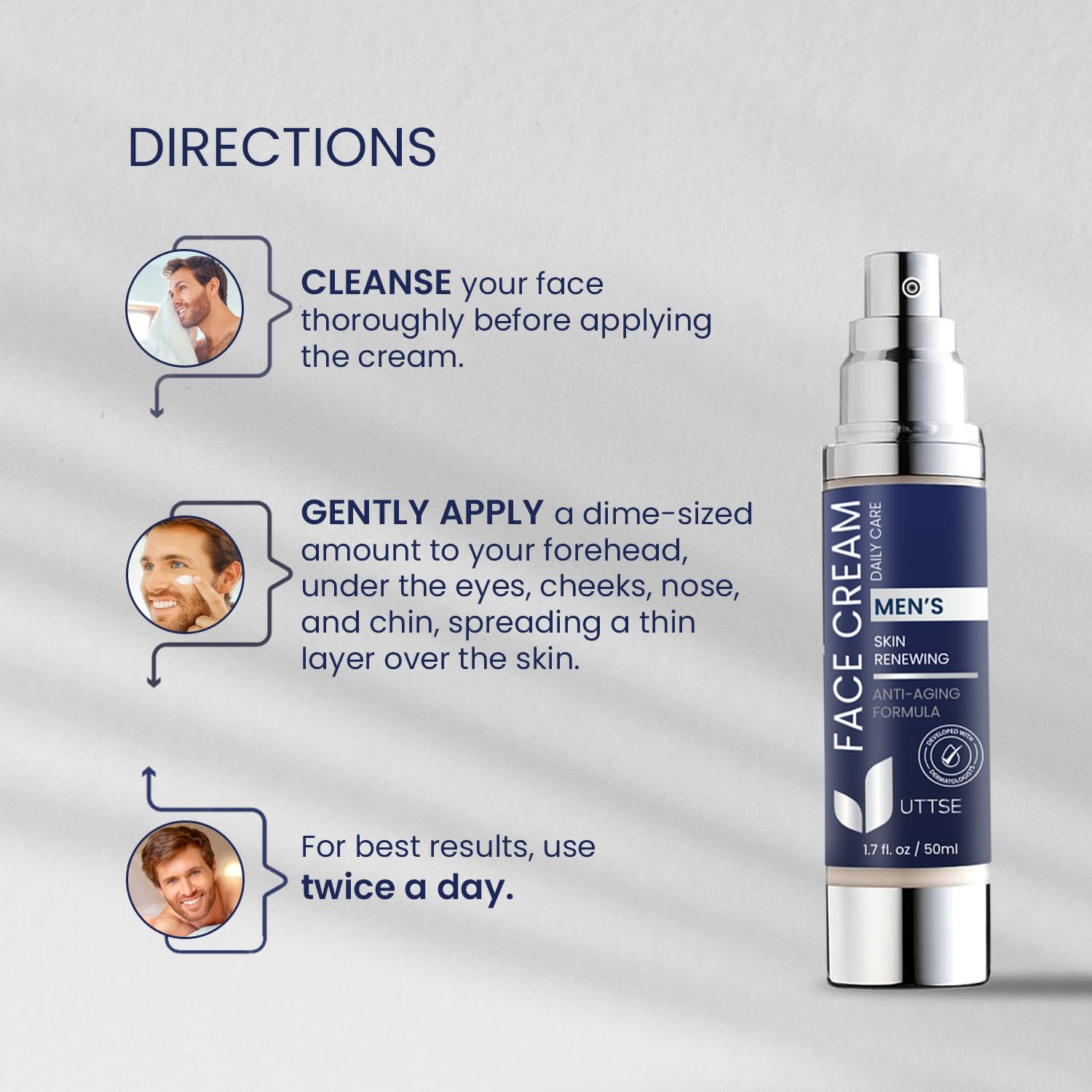 Uttse crema facial 6 en 1, reduce bolsas y ojeras con cuidado diario.