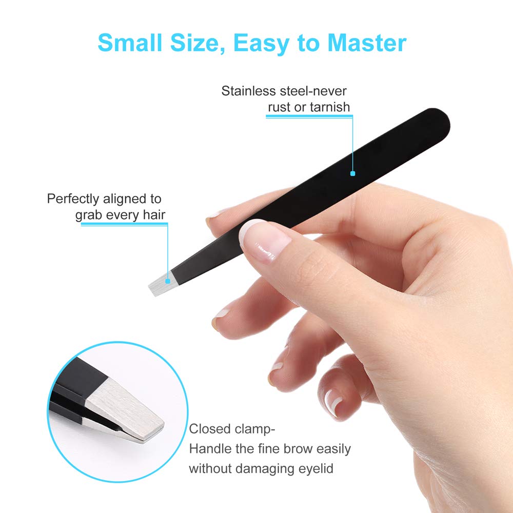 Pinzas UUBAAR plana para eliminar vello no deseado con control.