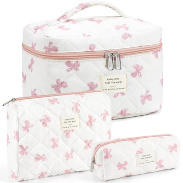 Bolso UUYUUY maquillaje de gran tamaño para organizar cosméticos en viajes.