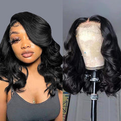 Peluca UVVUVV bob con onda corporal, aspecto natural y cómodo de llevar.