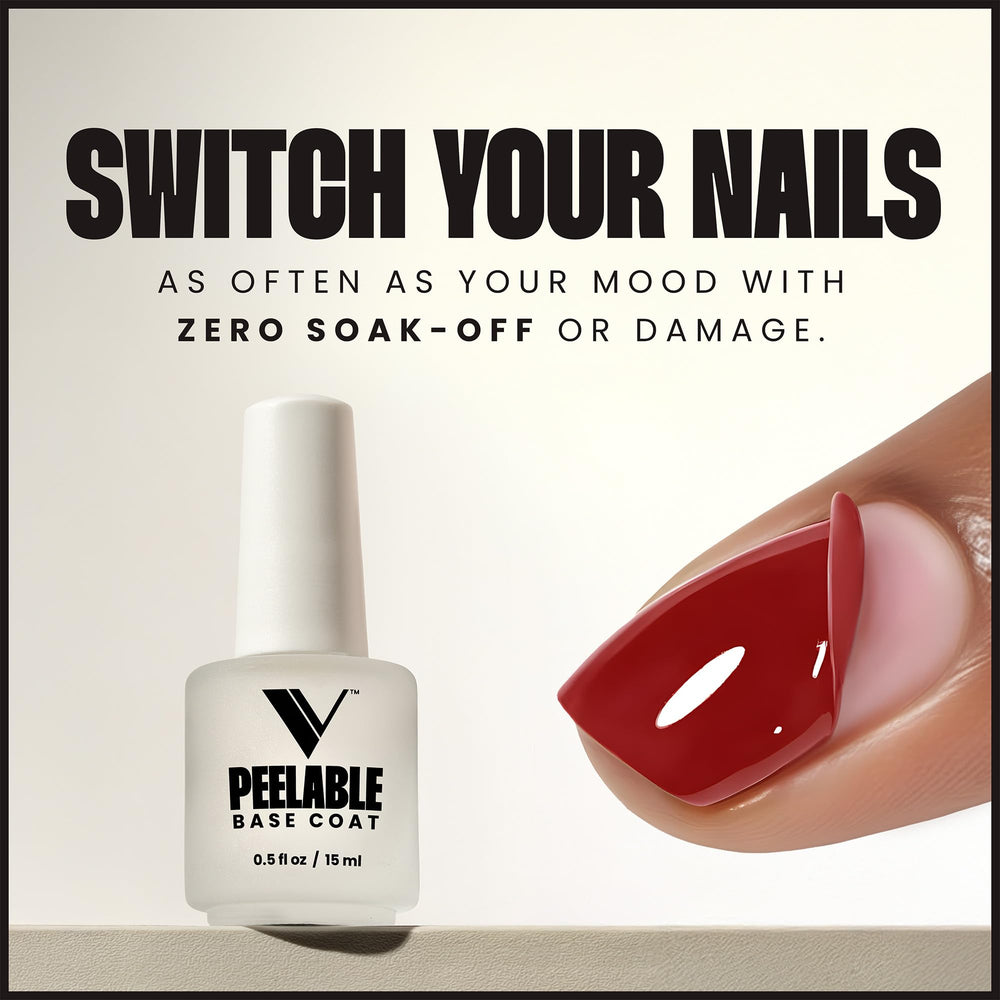 V Beauty Pure base gel despegable con adhesión eficaz para colores y arte