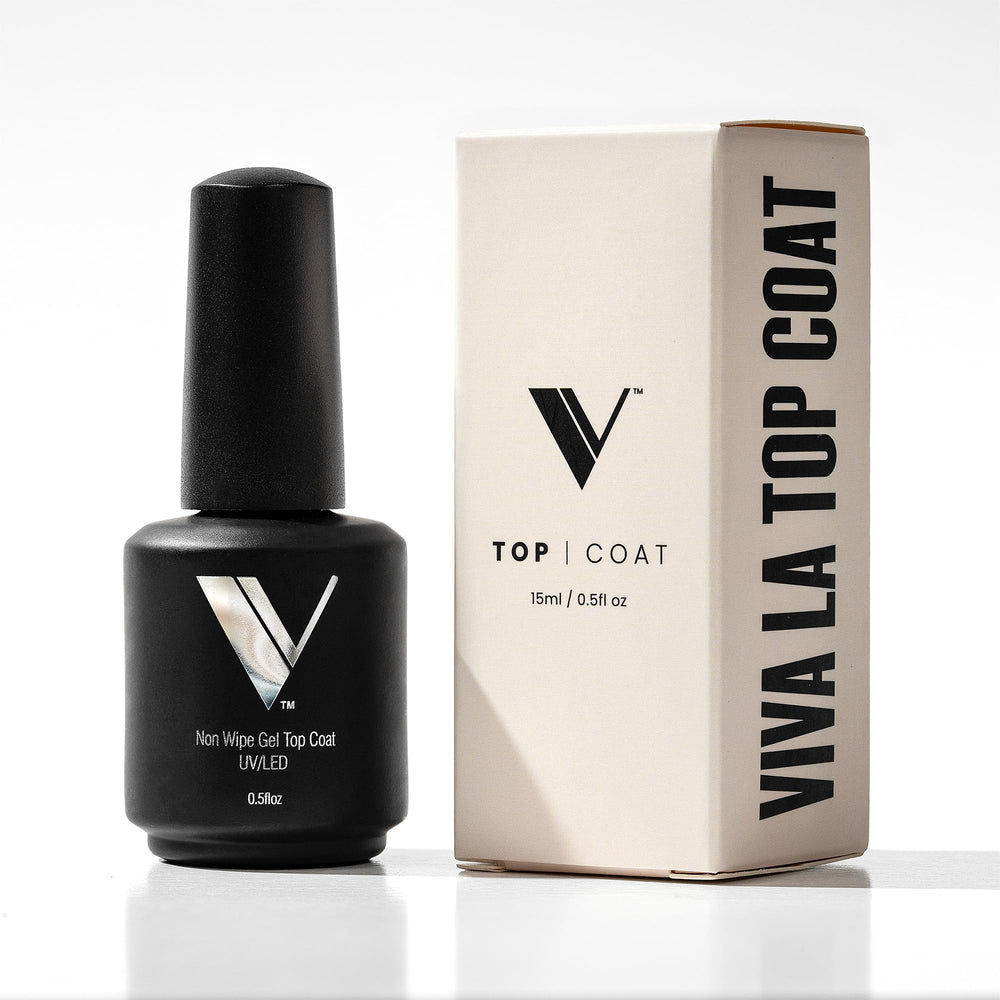 V Beauty Pure capa gel sin residuo brilla en uñas.