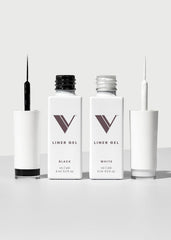 V Beauty Pure Gel delineador Blanco: aplicación detallada para líneas finas y punta francesa impecable.