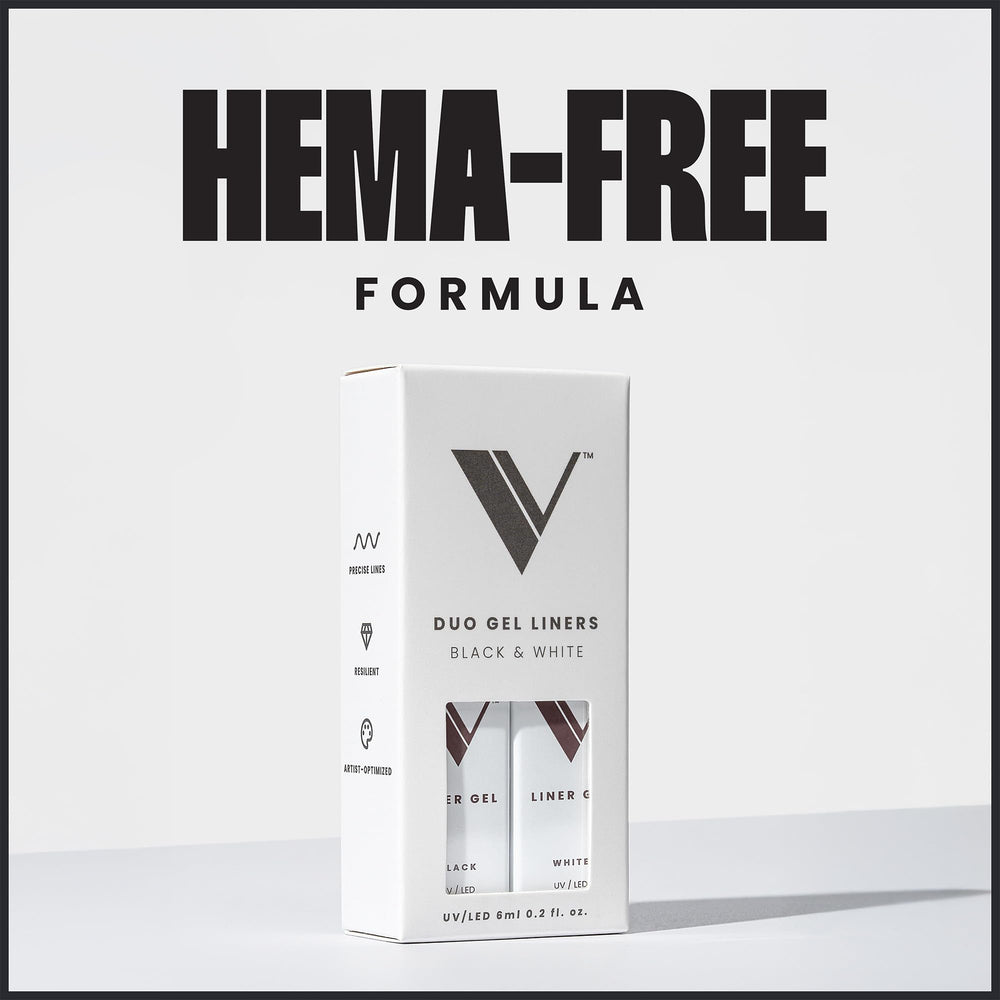 V Beauty Pure Gel delineador Libre de HEMA: acabado sin limpiar tras curado, ideal para uñas rápidas.