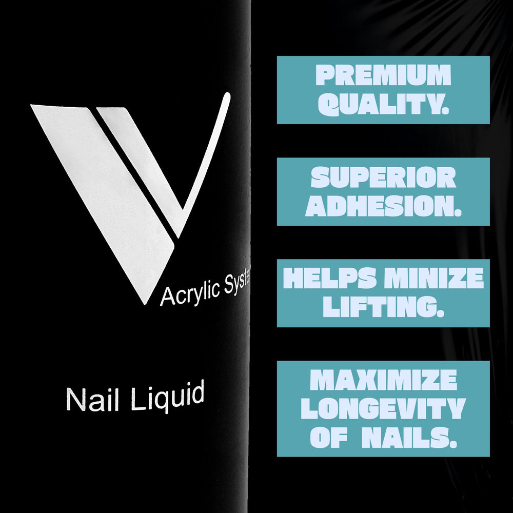 V Beauty Pure Monómero ofrece adhesión superior para evitar levantamientos.