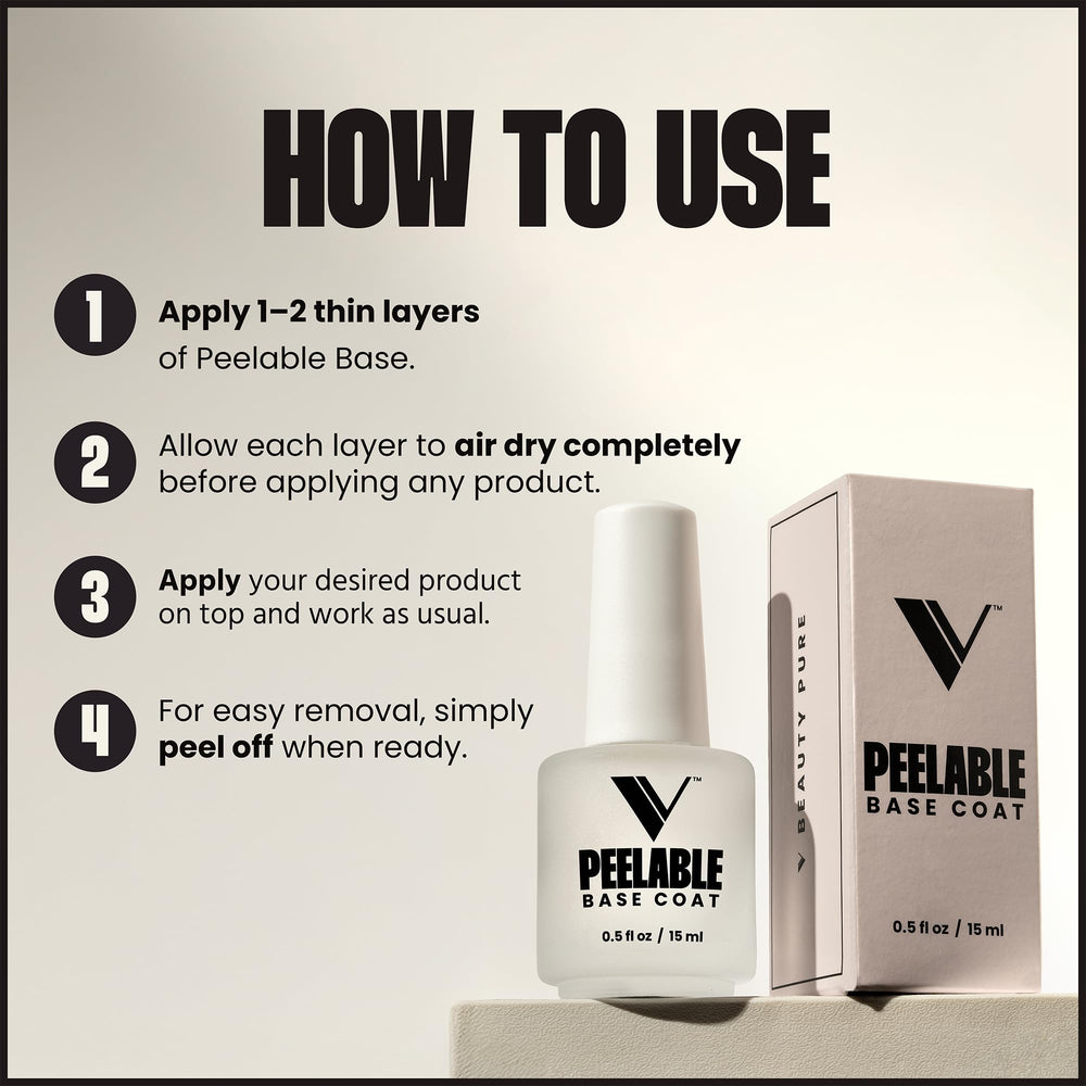 V Beauty Pure remoción fácil sin dañar las uñas