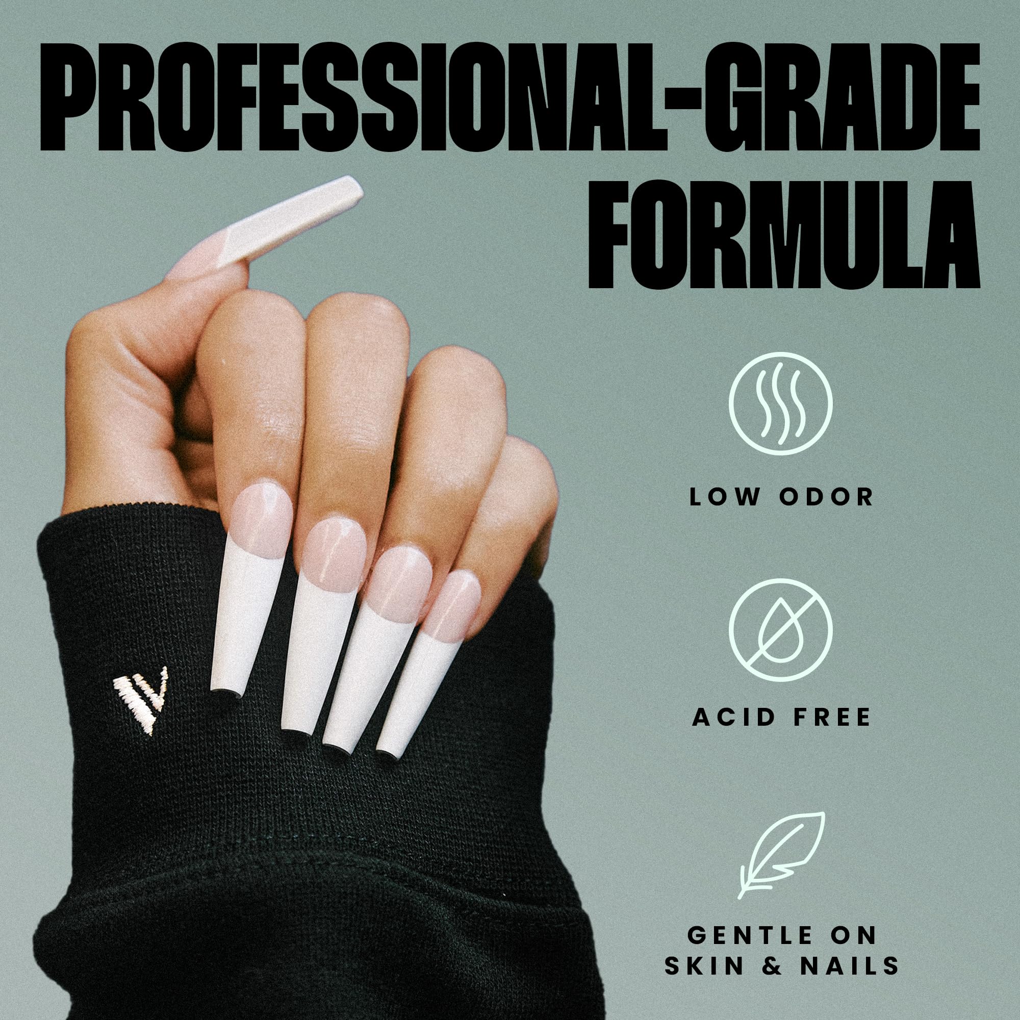 V Beauty Pure Super Bond Primer con adhesión fuerte para uñas y acabados duraderos.