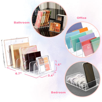 V-HANVER organizador de paletas de maquillaje, ahorro de espacio y fácil localización de tonos.