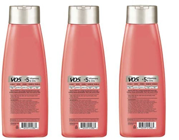 V05 Extra Body Shampoo lather demonstrates light cleansing and easy styling.