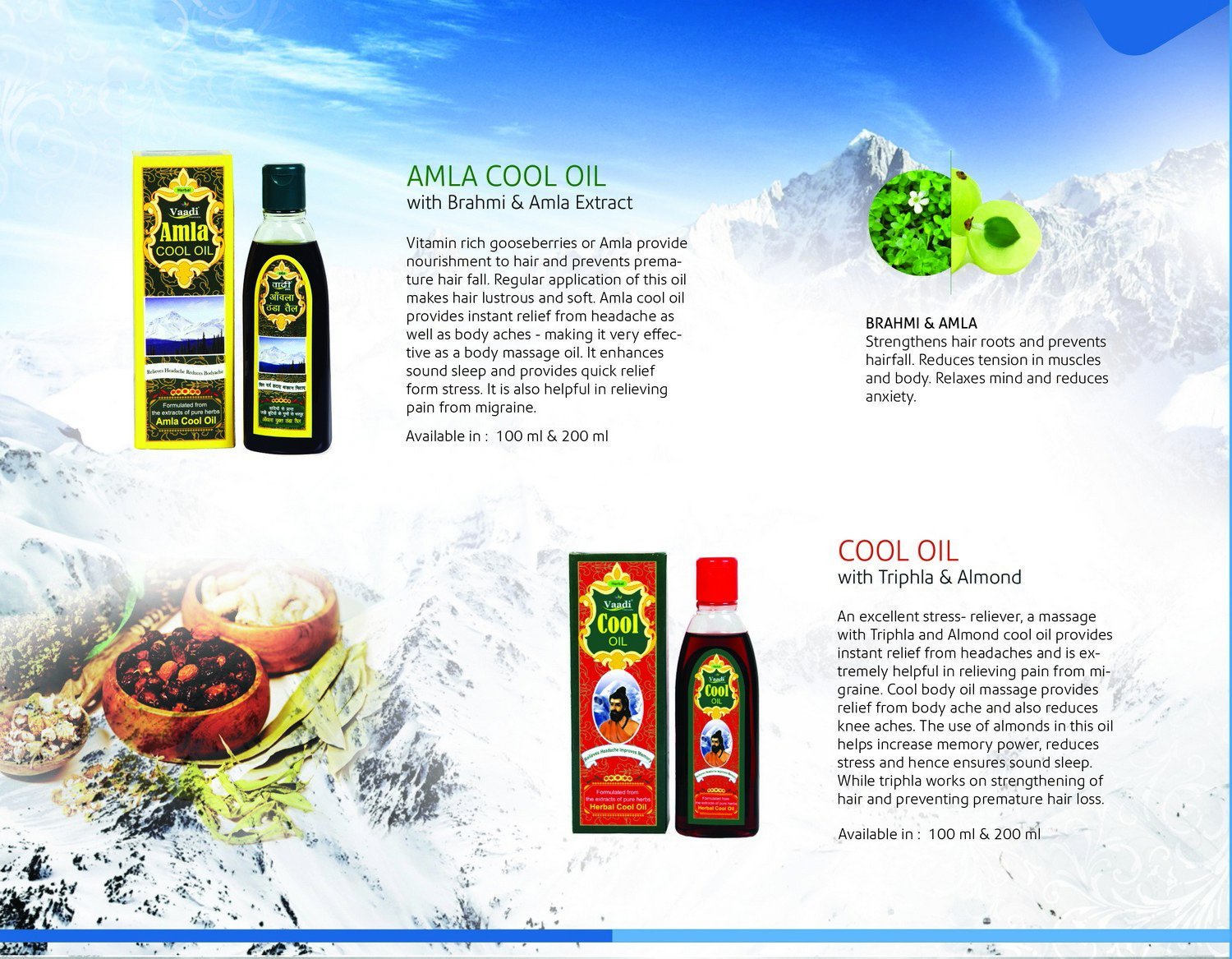 Vaadi Herbals Amla y Brahmi, experiencia de cuidado capilar suave y relajante.