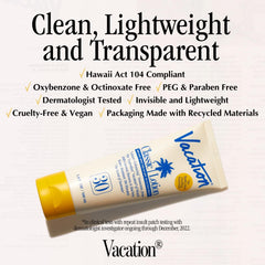 VACATION Classic acabado invisible, sin rastro blanco en la piel.
