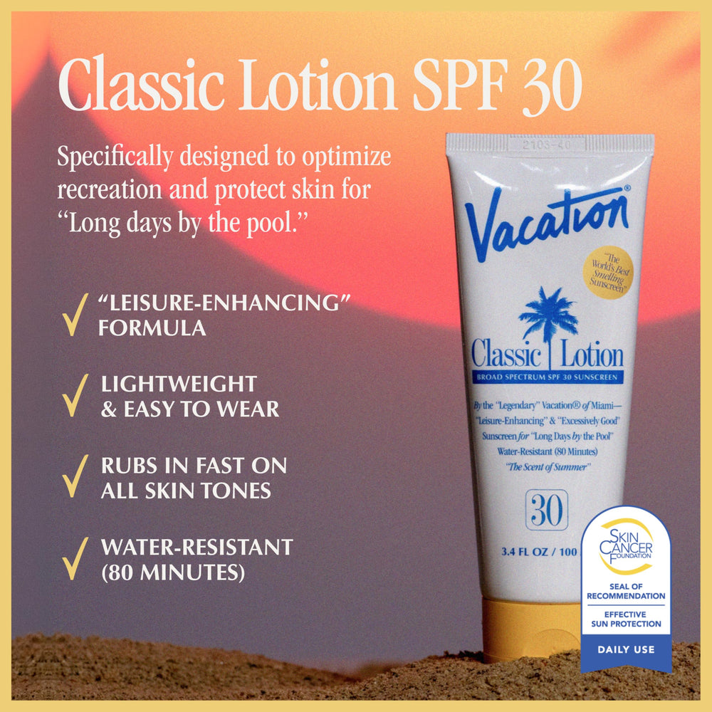 VACATION Classic fragancia premiada ARQUISTE para un aroma de playa durante todo el día.
