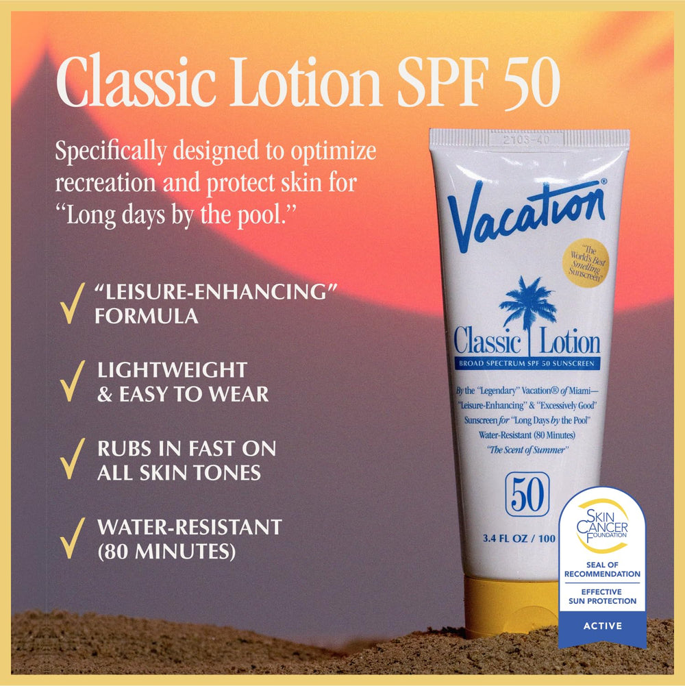 Vacation Classic: aplicación rápida y uniforme para todo tipo de piel.