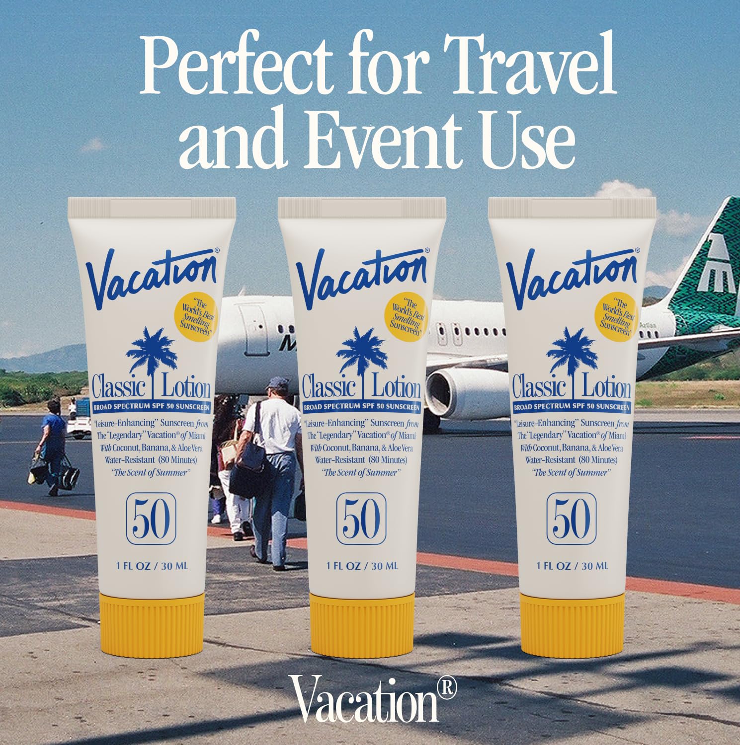 VACATION Aroma premiado ARQUISTE evocando coco, plátano y paraíso.