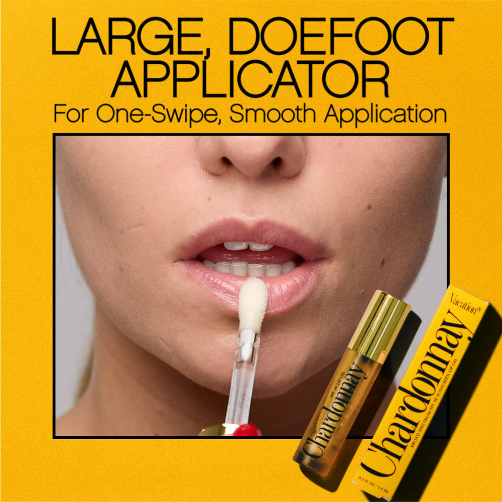 VACATION Aceite Labial SPF30 Chardonnay: toque brillante sin pegajosidad.