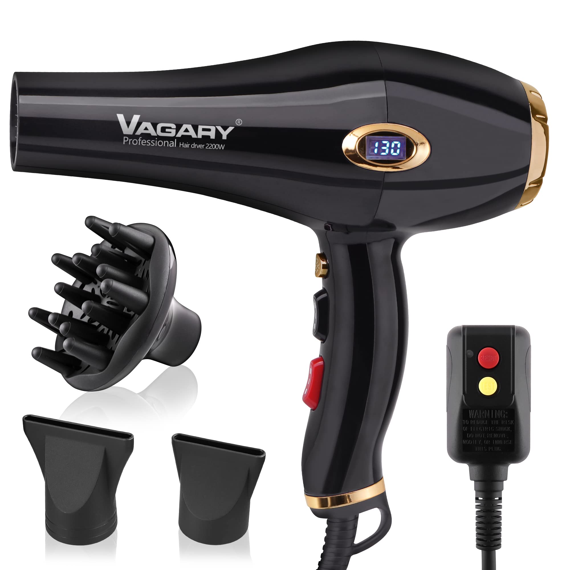 VAGARY 6685G secador profesional con motor AC para secado rápido.