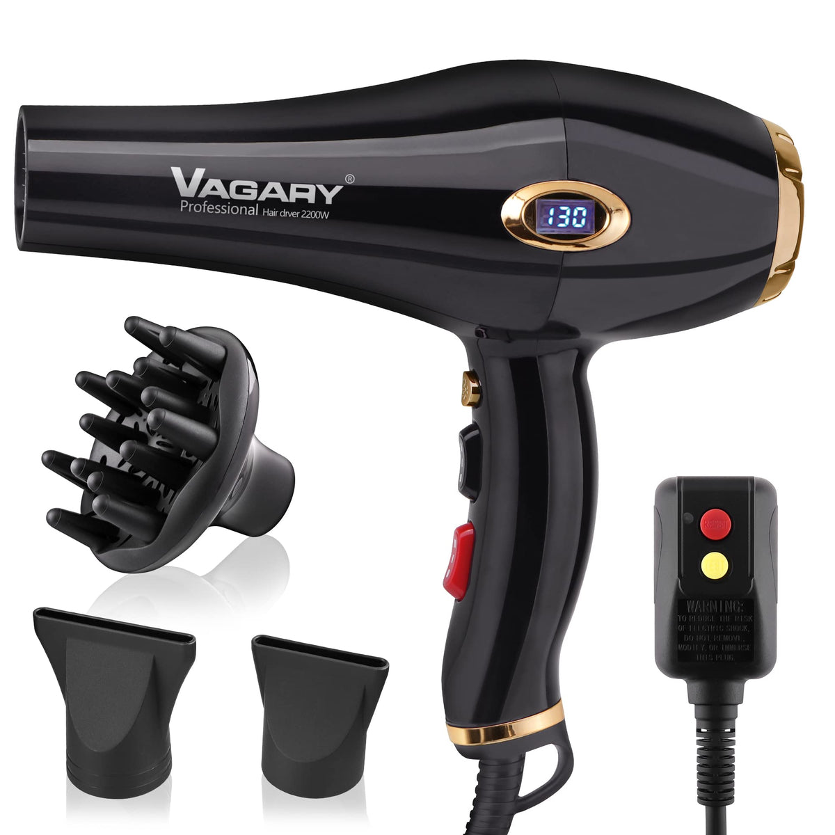 VAGARY 6685G secador profesional con motor AC para secado rápido.