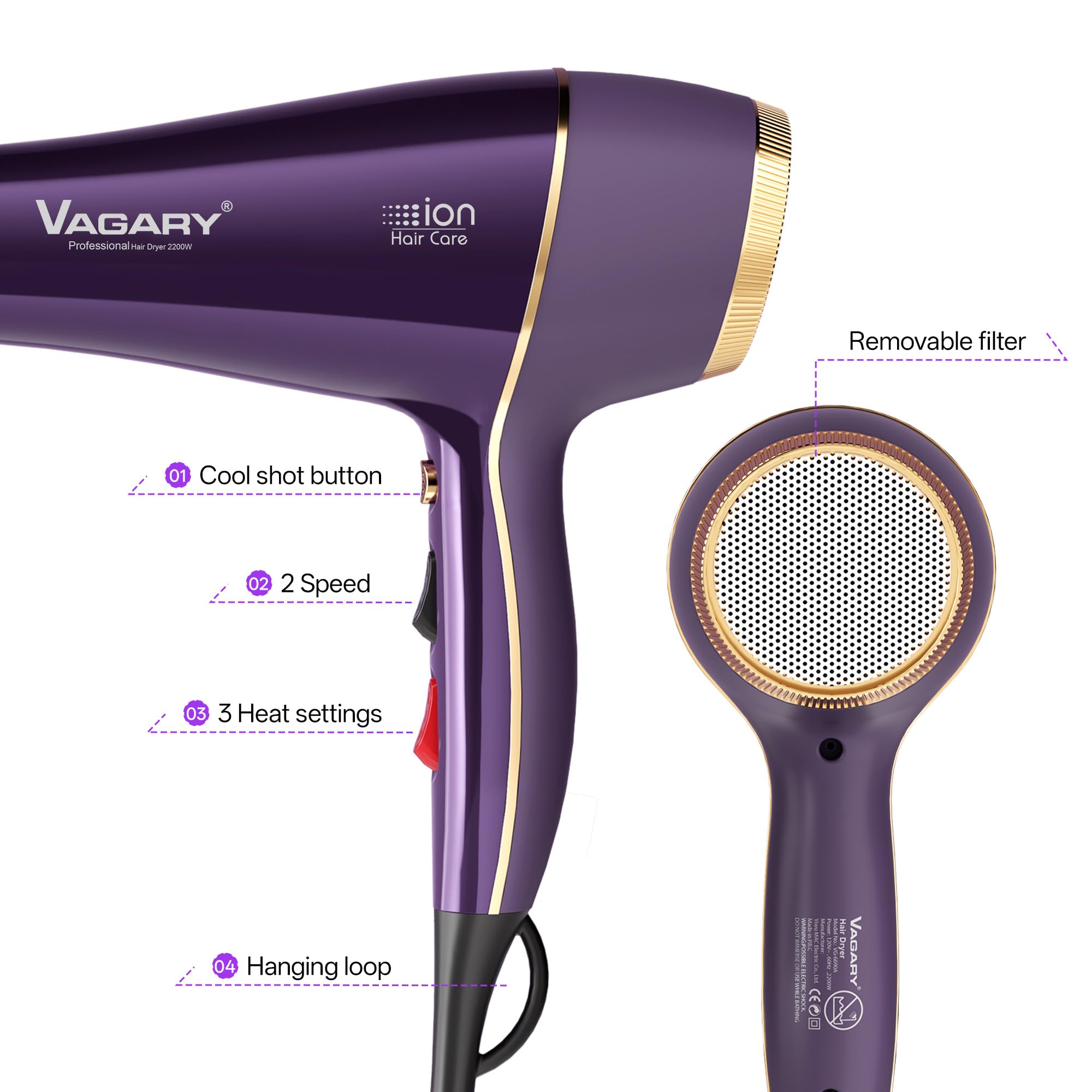 Vagary 6690A con iones para menos estática y suavidad.