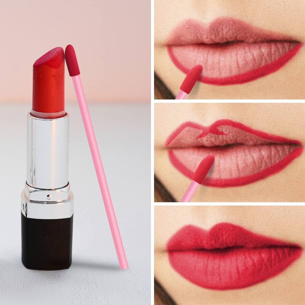 Aplicadores desechables de labios para eventos con Vaincre, rosa.