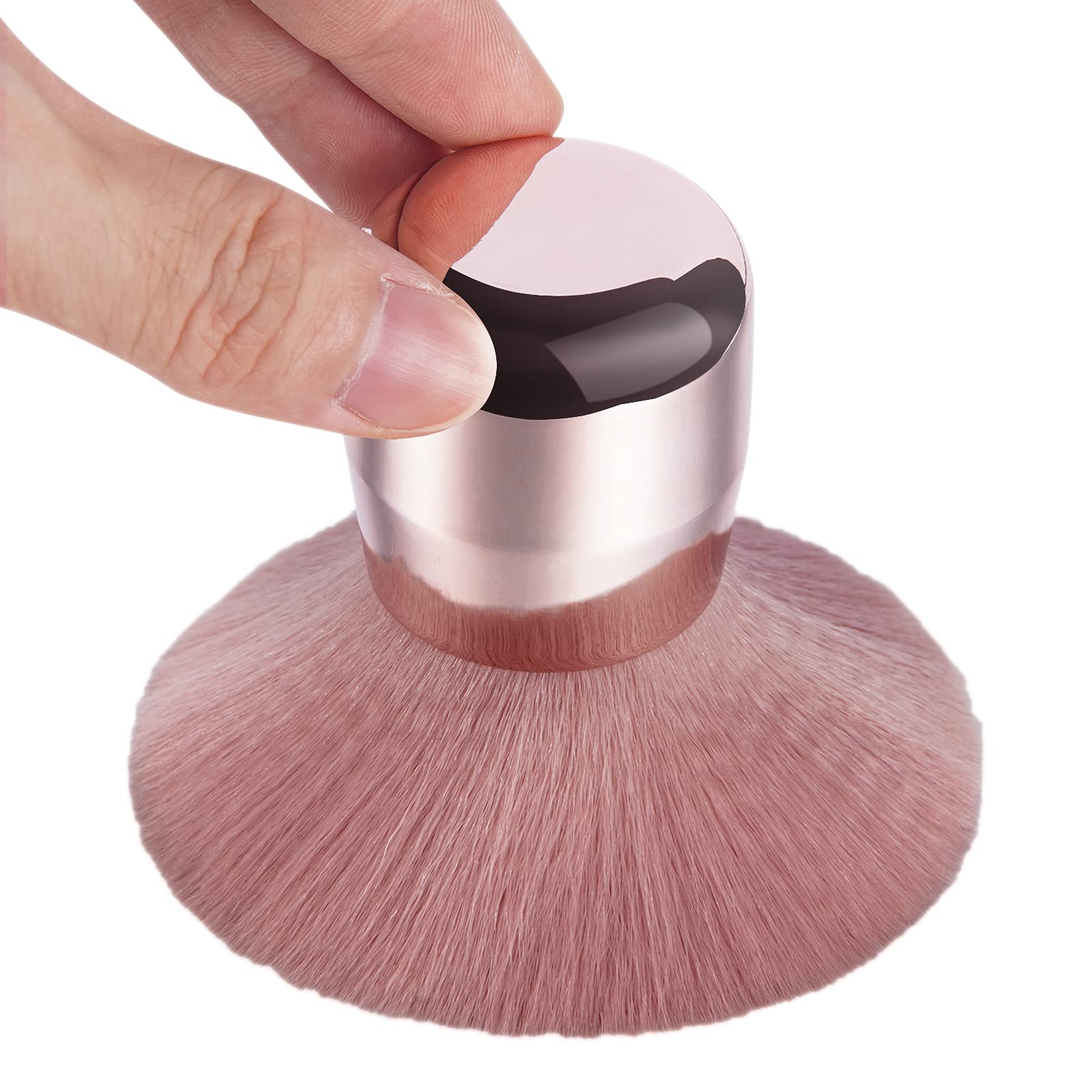 Brocha Vaincre para arte de uñas, rosa, limpieza de polvo tras el diseño