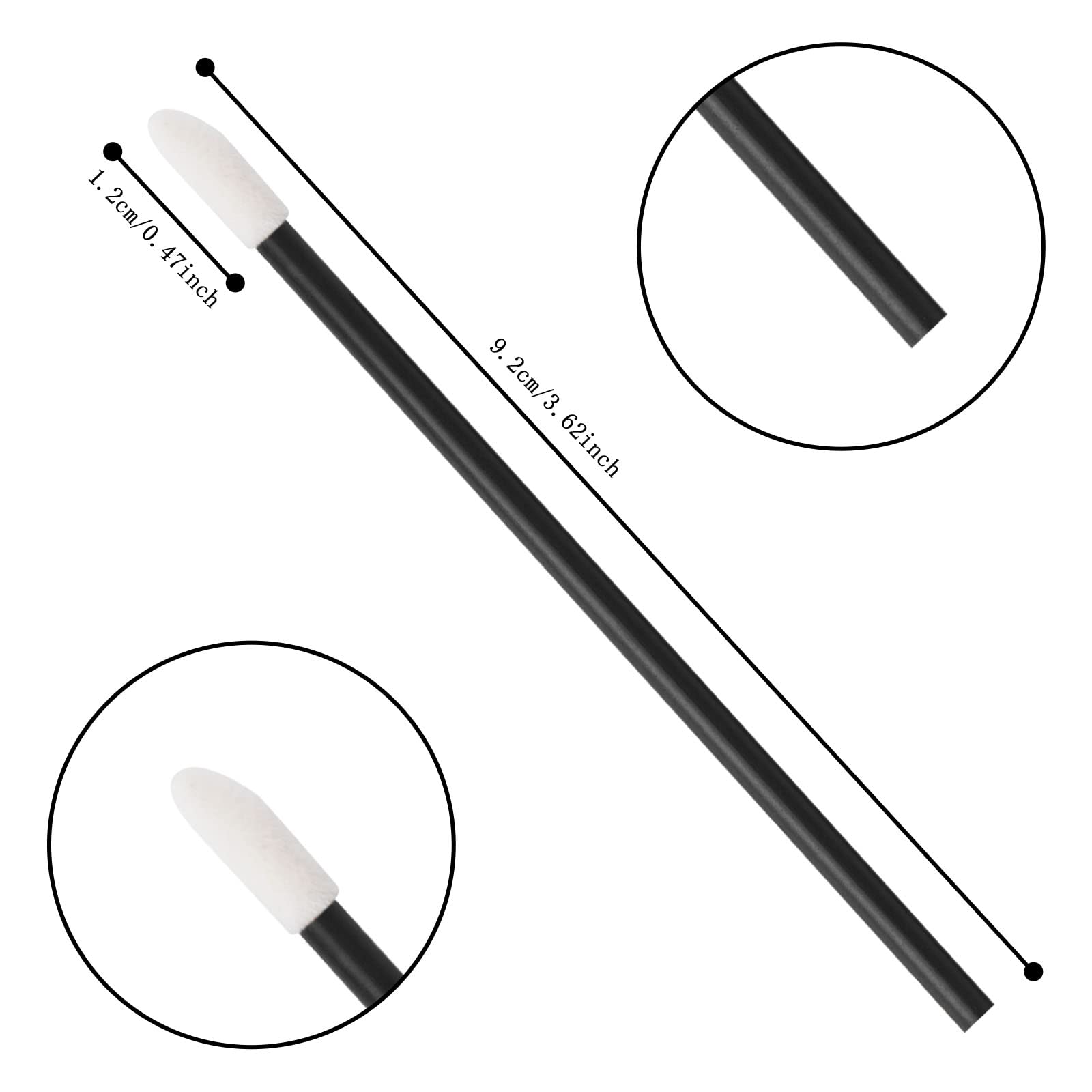 Vaincre, aplicador de labios negro con diseño limpio para retoques.