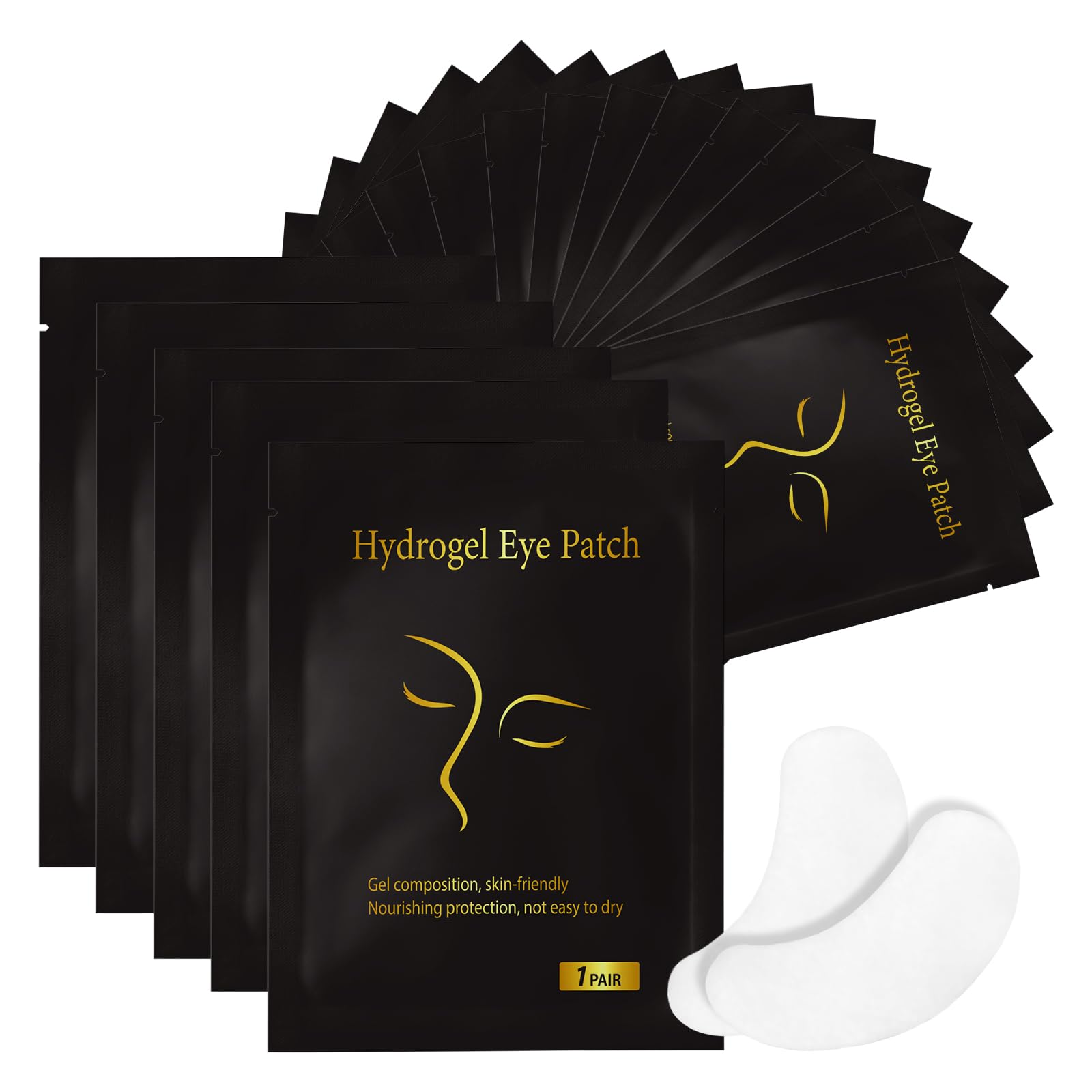 Parches hidrogel Vaincre para ojos, fijación suave durante la extensión de pestañas