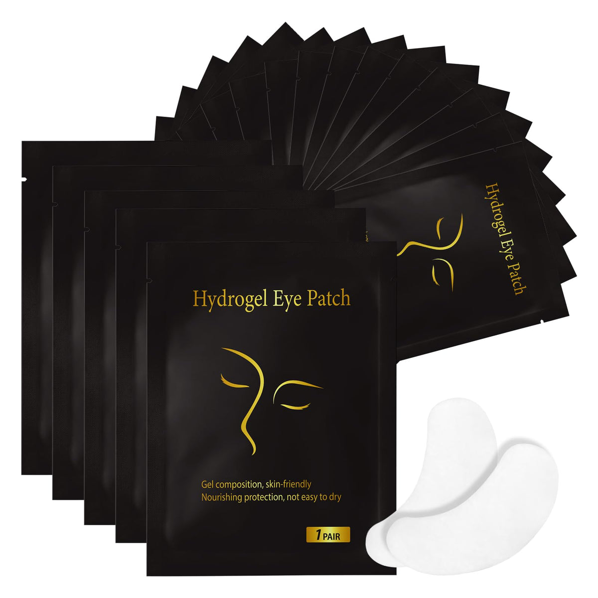 Parches hidrogel Vaincre para ojos, fijación suave durante la extensión de pestañas