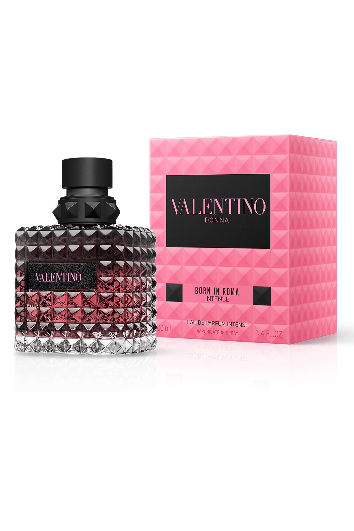 Valentino Donna Born In Roma Intense, empaque sofisticado para regalo especial.